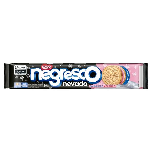 BISCOITO NEGRESCO NEVADO RECHEADO BAUNILHA MORANGO 90G NESTLE