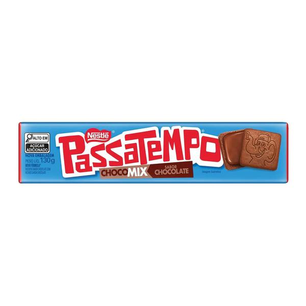 BISCOITO PASSATEMPO RECHEADO CHOCOMIX CHOCOLATE 130G NESTLE