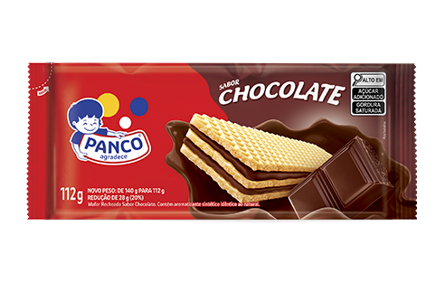 BISCOITO WAFER CHOCOLATE 112G PANCO
