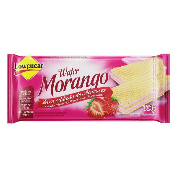 BISCOITO WAFER MORANGO ZERO ACUCAR E ZERO LACTOSE 115G LOWCUCAR