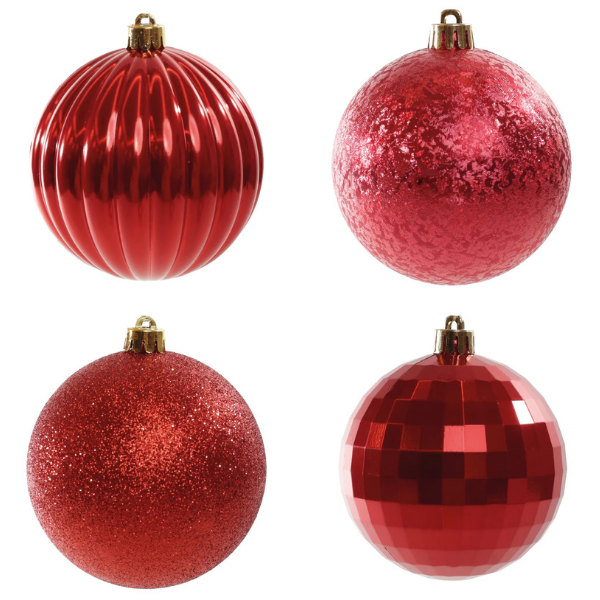 BOLA DISCO/GLITTER SORT VRM 7CM JG C/4 PC CROMUS