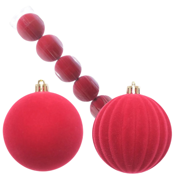 BOLA TUBO FLOCADA GOMO E LISA BGH 8CM JG C/6 PC CROMUS