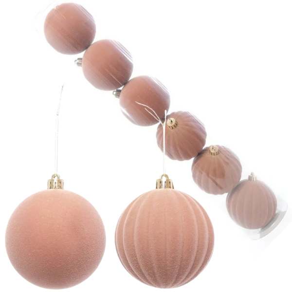 BOLA TUBO FLOCADA GOMO/LISA MARROM 8CM 06UN CROMUS
