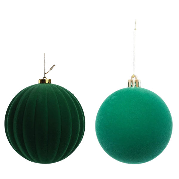 BOLA TUBO FLOCADA GOMO/LISA VERDE 8CM 06UN CROMUS