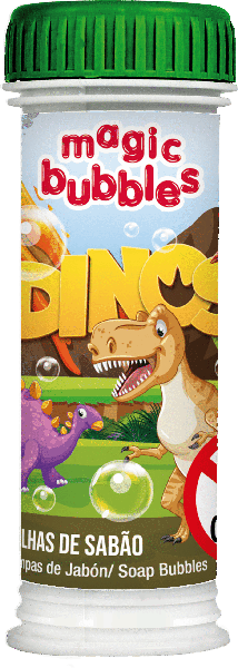 BOLHA SABAO MAGIC BUBBLES DINOSSAURO UN ART LATEX