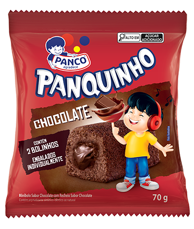 BOLINHO PANQUINHO CHOCOLATE COM CHOCOLATE 70G PANCO
