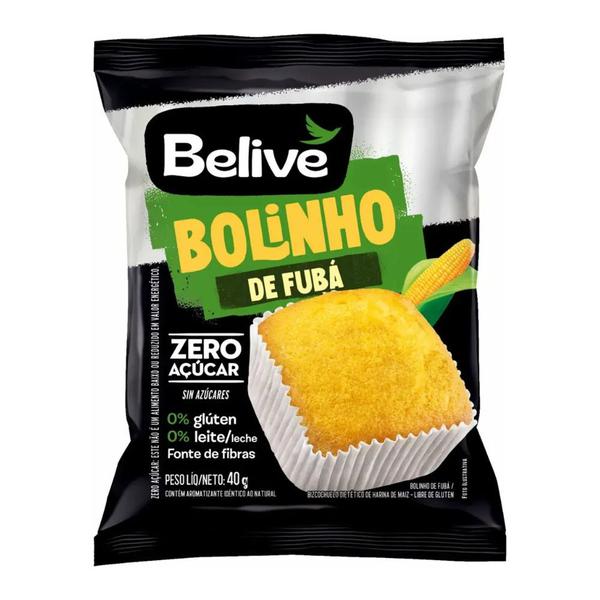 BOLINHO ZERO ACUCAR 0%LACTOSE 0%GLUTEN FUBA 40G BELIVE