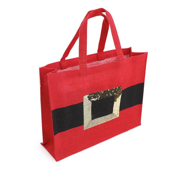 BOLSA NATALINA CINTO NOEL VRM/PTO 30X38CM UN CROMUS