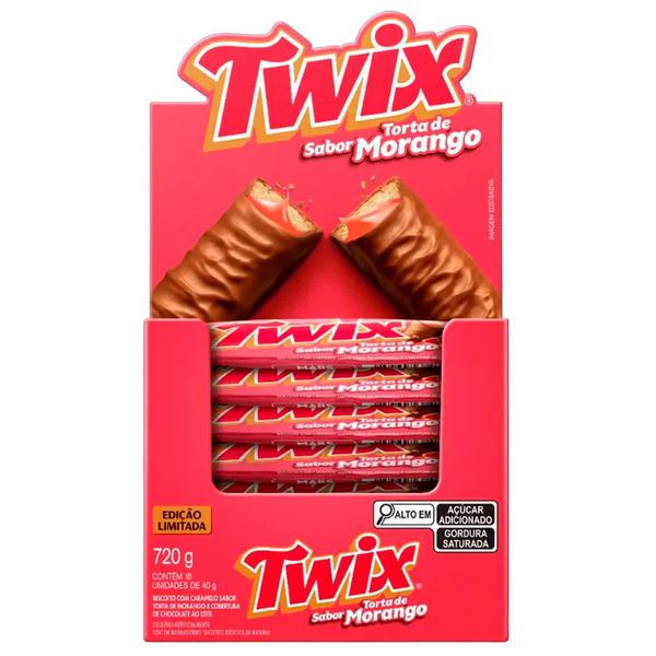 BOMBOM TWIX TORTA DE MORANGO 40GX18UN  MARS