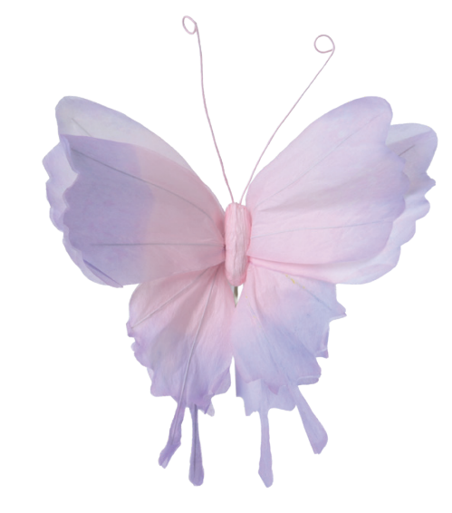 BORBOLETA DECORATIVA CLIP LIL/ROS 20CMX18CM UN CROMUS