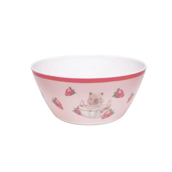 BOWL DEC CAPIVARA MORANGO ROC/VRM 600ML UN CROMUS