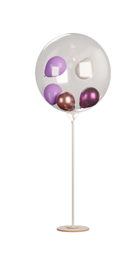 BUBBLE TIP 100CM TUBO ALUMINIO BASE REDONDA UN GRINTOY