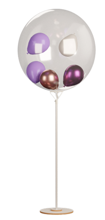 BUBBLE TIP 50CM TUBO ALUMINIO BASE REDONDA UN GRINFEST