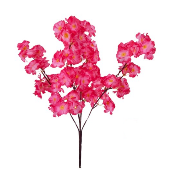 BUQUE CEREJEIRA 45CM ROSA/BRANCO UN BELA FLOR
