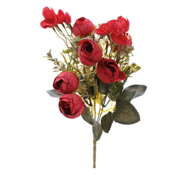 BUQUE DE MINI ROASA X16 VRM 30CM UN CROMUS