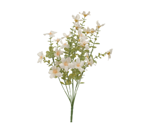 BUQUE FLORES 44CM UN BCO UN CROMUS