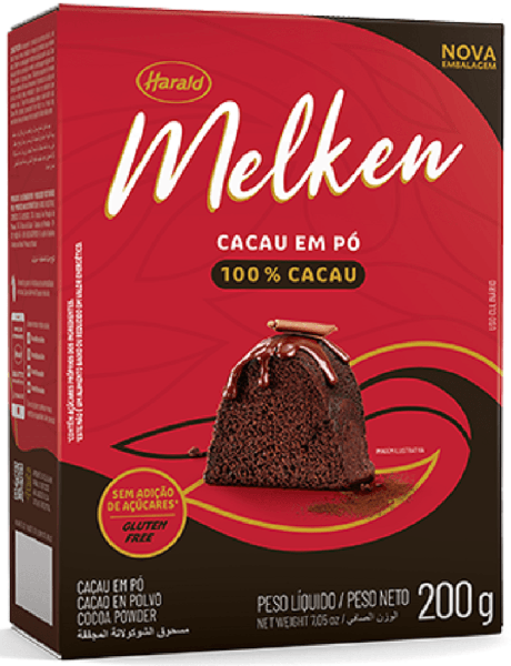CACAU EM PO 100 % 200G MELKEN HARALD