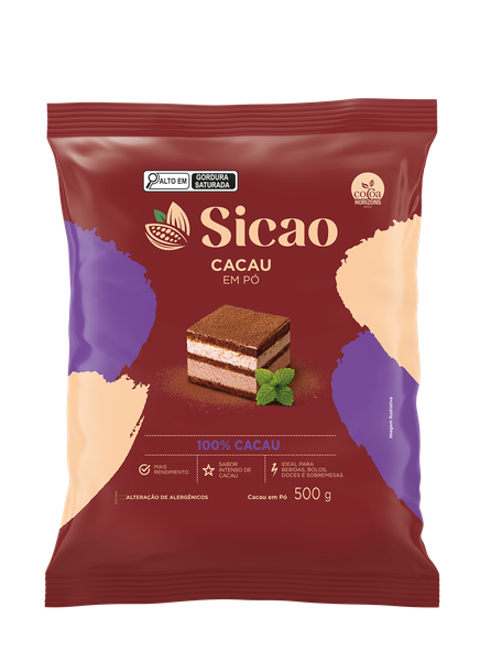 CACAU EM PO 100% 500G SICAO