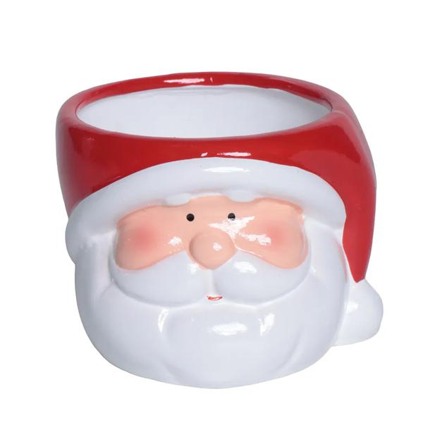 CACHEPOT NOEL VRM CEREJA/BRANCO/BEGE 9,6CM UN CROMUS