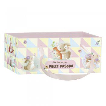 CACHEPOT RETANGULAR COM ALCA PASCOA ENCANTADA UN XINGO