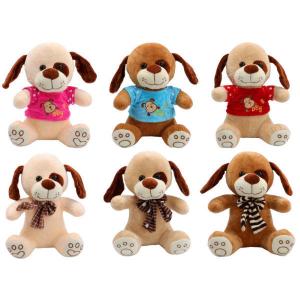 CACHORRO DE PELUCIA COM CAMISETA REF.CH1955 UN SUNN TOYS