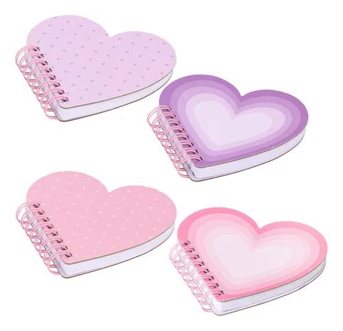 CADERNETA ESPIRAL CAPA DURA CORACAO 80FL UN