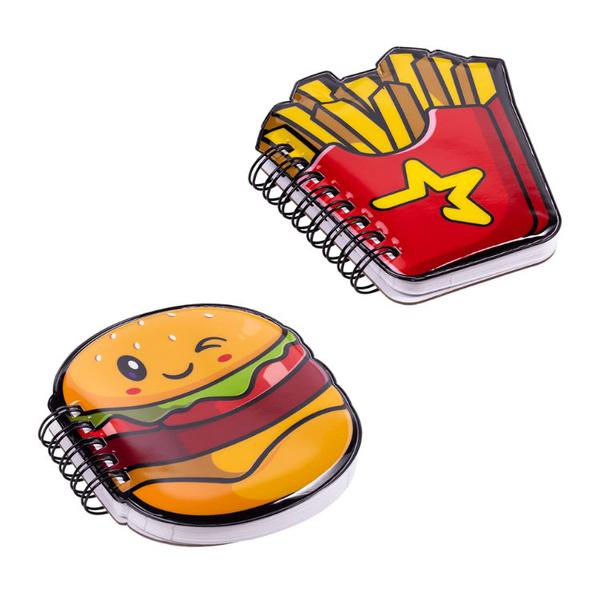 CADERNETA ESPIRAL CAPA DURA FAST FOOD 80FL UN