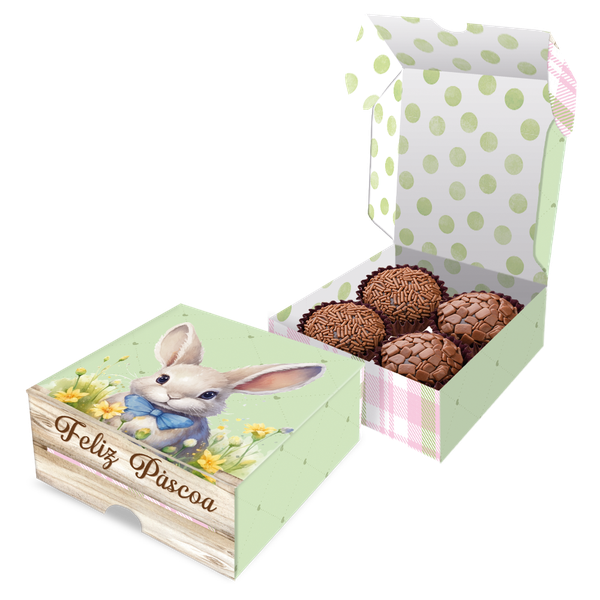 CAIXA 4 DOCES PASCOA RABBIT UN FESTCOLOR