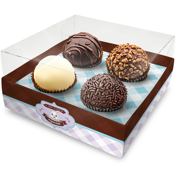 CAIXA 4 DOCES TAMPA ACETATO DECORADA PASCOA UN REGINA