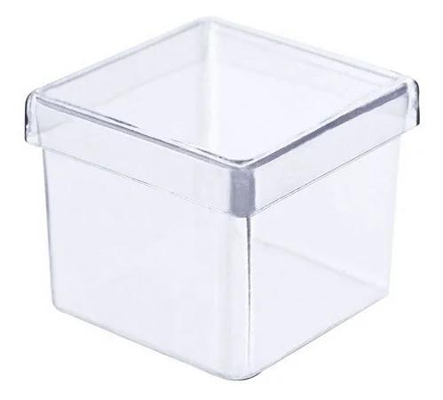 CAIXA ACRILICA QUADRADA 5X5CM TRANSPARENTE 10UN QUALYPLAST