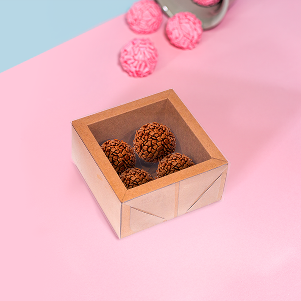 CAIXA ALTA COM MOLDURA 4 DOCES KRAFT 10UN IDEIA