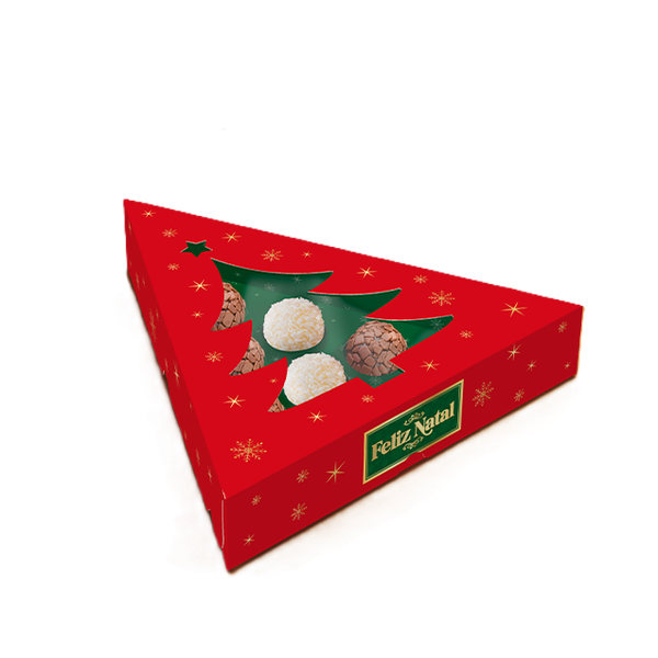 CAIXA ARVORE 10 DOCES COM VISOR FELIZ NATAL UN IDEIA