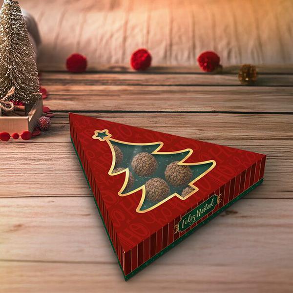 CAIXA ARVORE COM VISOR 10 DOCES NOEL UN IDEIA