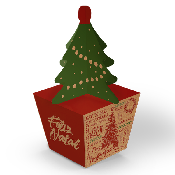 CAIXA  ARVORE NATAL ESSENCIA UN IDEIA