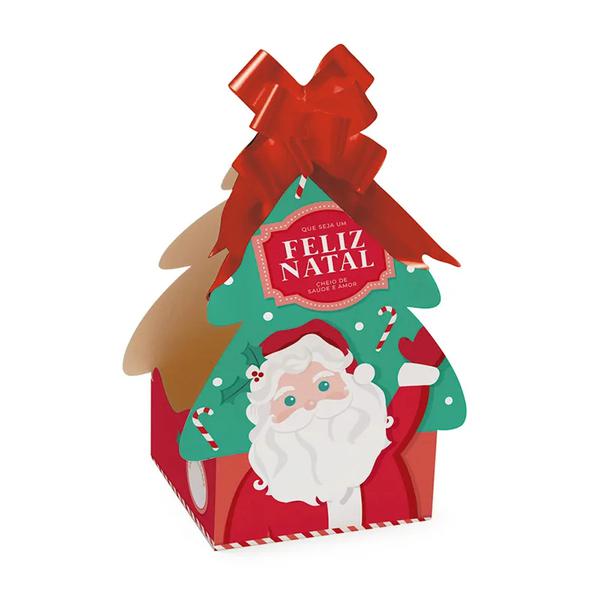 CAIXA ARVORE PARA PANETONE POLO NORTE 9X9X17CM UN CROMUS