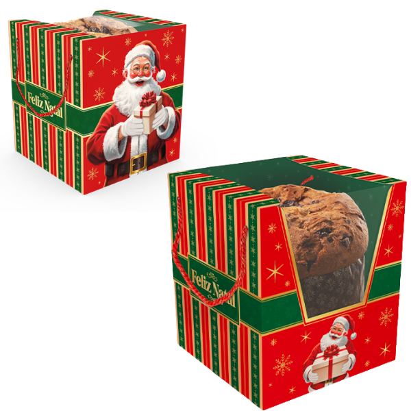 CAIXA BASIC COM VISOR E ALCA PANETONE FELIZ NATAL UN IDEIA