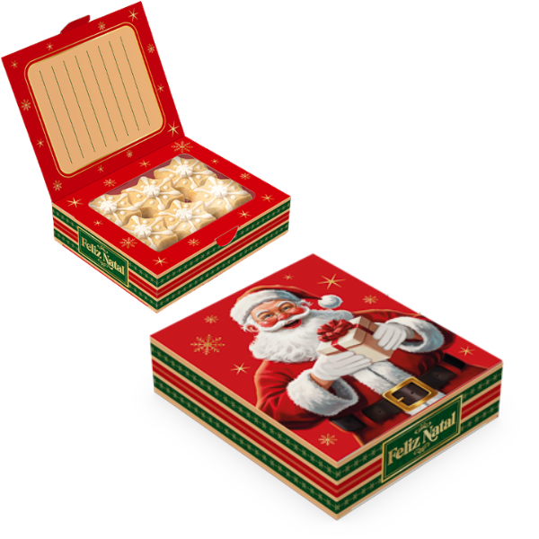 CAIXA CARTAO COM VISOR FELIZ NATAL UN IDEIA