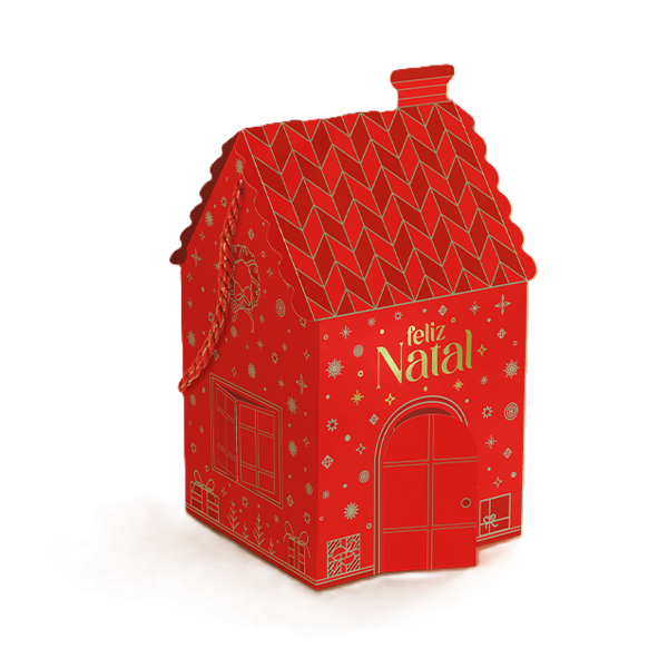 CAIXA CASA C/ ALCA PANETONE BRILHOS DE NATAL UN IDEIA