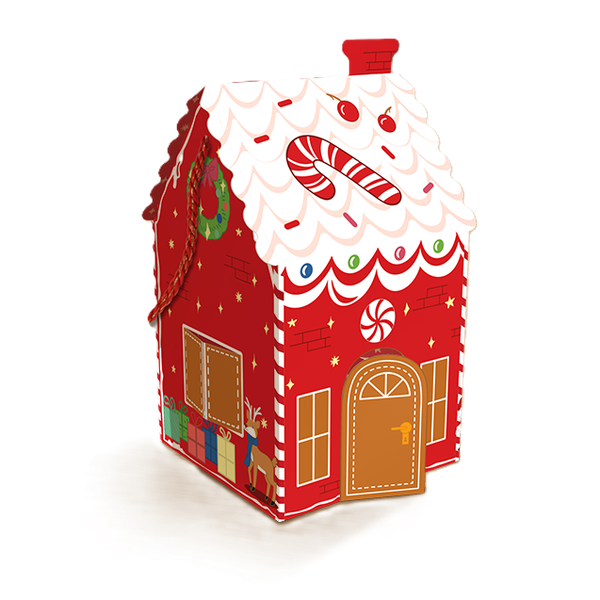 CAIXA CASA COM ALCA PANETONE NATAL DIVERTIDO UN IDEIA
