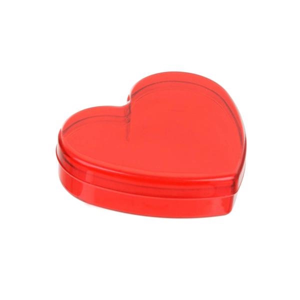 CAIXA CORACAO 15X15X4CM VERMELHO TRANSLUCIDO UN MIRANDINHA