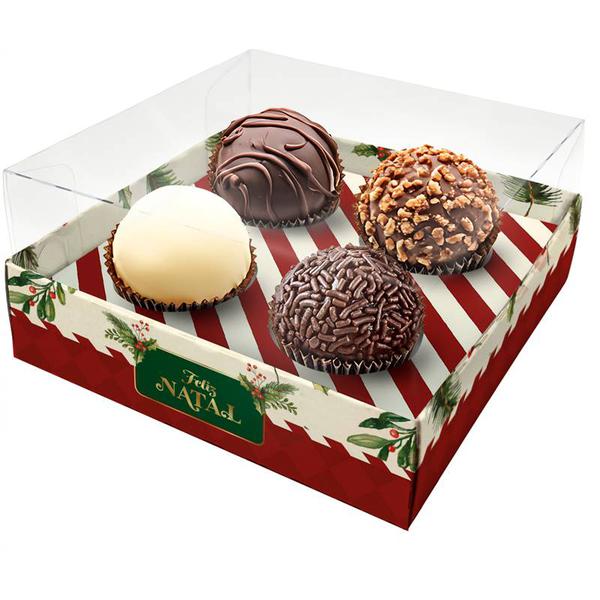 CAIXA CRISTAL 4 DOCES NATAL CLASSICO UN REGINA