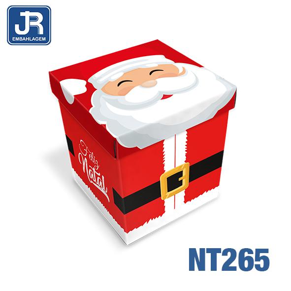 CAIXA CUBO 11X11X12CM PAPAI NOEL UN JR EMBALAGENS