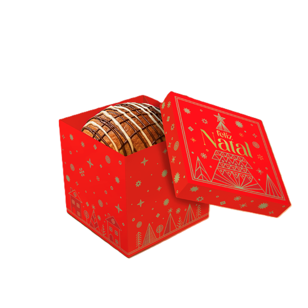 CAIXA CUBO COM TAMPA 15X15X15 BRILHOS DE NATAL UN IDEIA
