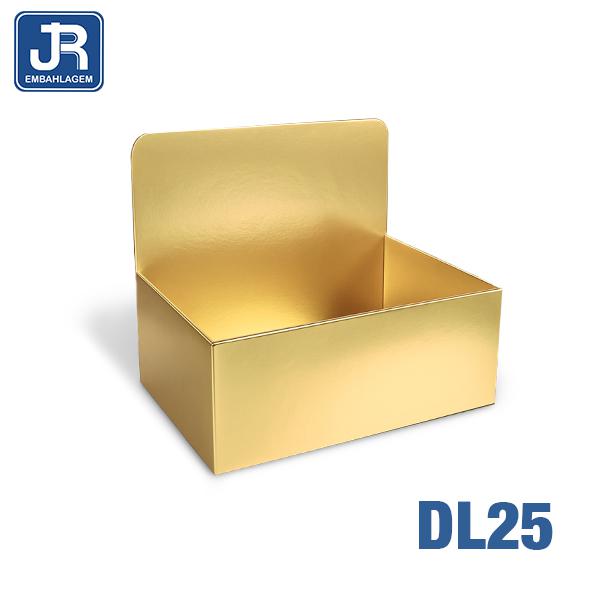 CAIXA DISPLAY G 28X18,5X12CM  DOURADO LAMINADO UN JR EMBALAGENS