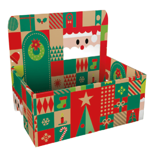 CAIXA DISPLAY G 28X18,5X12CM  PACOTINHOS DO NOEL UN JR EMBALAGENS