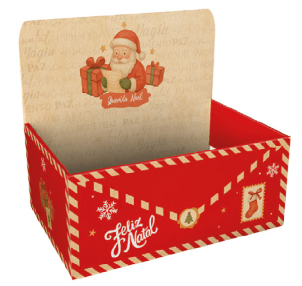 CAIXA DISPLAY G 28X18,5X12CM QUERIDO NOEL UN JR EMBALAGENS