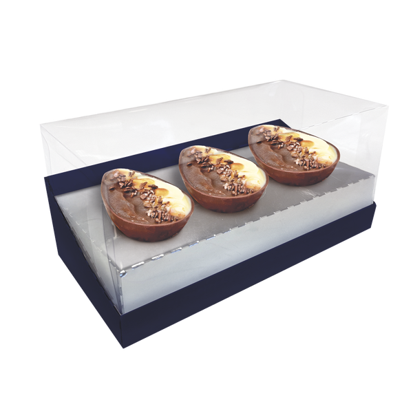 CAIXA ELEGANCE 3/50G MINI OVOS AZUL/PRATA PASCOA UN REGINA