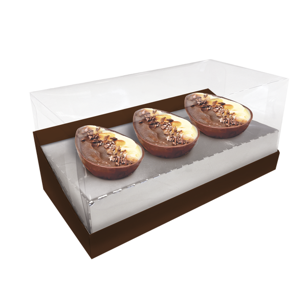 CAIXA ELEGANCE 3/50G MINI OVOS MARROM/PRATA PASCOA UN REGINA