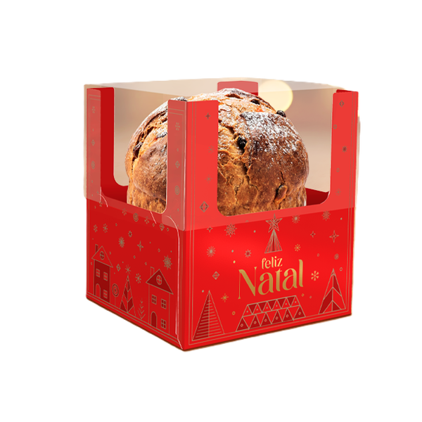 CAIXA ENCANTO PANETONE BRILHOS DE NATAL UN IDEIA
