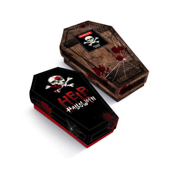 CAIXA ESPECIAL CAIXAO HELP HALLOWEEN COMPOSE C/10 CROMUS
